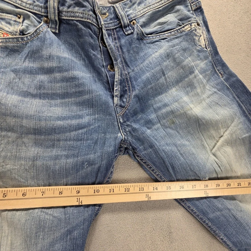 Diesel Jeans Mens 32x32 Blue Viker Straight Distressed Made In Italy 008MZ